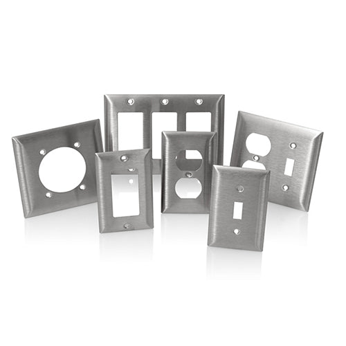 Leviton 1-Gang Decora Plus/GFCI Wallplate, Standard Size, Magnetic Stainless Steel, C-Series