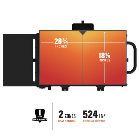 Blackstone 2 Burner 28 Gas Griddle in Classic Black