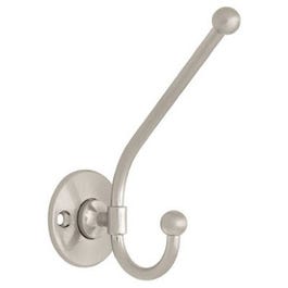 Coat & Hat Hook, Slender Ball End, Satin Nickel