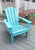 Leigh Country Turquoise Poly Resin Adirondack Chair (32 L x 28 W x 37 H)