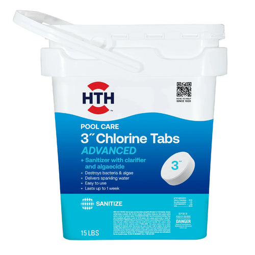 HTH® Pool Care 3 Chlorine Tabs Advanced 15 Lbs