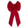 Christmas Bow, 7-Loop, Red Velvet, 14 x 28 x 4-In.