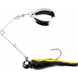 Beetle Spinner, Black Nickel/Yellow Stripe, 1/4-oz.