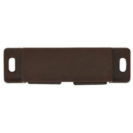 Cabinet Catch With Strike, Double Magnetic, Brown, 2-Pk.