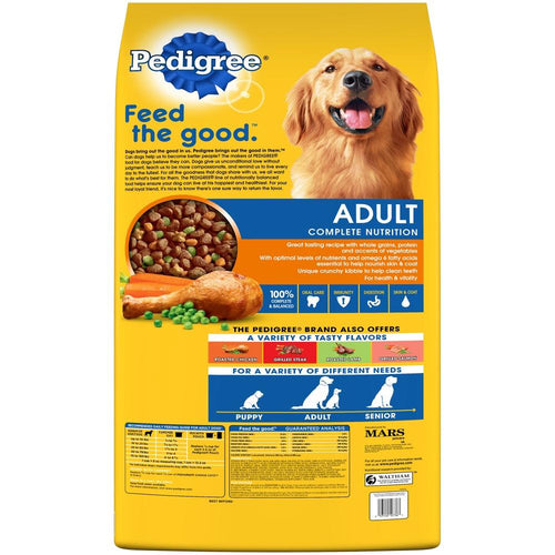 Pedigree Adult Complete Nutrition Roasted Chicken, Rice and Vegetable Flavor Dry Dog Food