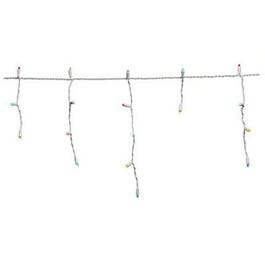 Christmas LED Icicle Lights Set, Micro, Twinkling Multi-Color, 105-Ct.