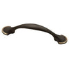 Cabinet Pull, Half-Round Foot, Bronze & Gold, 3-In.