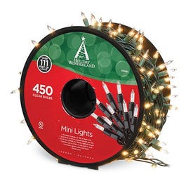 Christmas Mini Light Set, Clear, 450-Ct. Reel