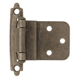 Inset Hinge, Self-Closing, Antique Pewter, 3/8-In.