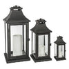 3-Pk. Flameless Lanterns, Black, Battery-Operated