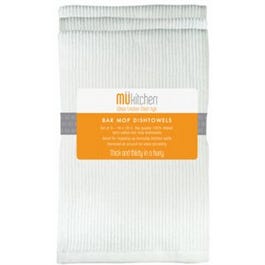 Bar Mop Towels, Cotton, 18 x 18-In., 3-Pk.