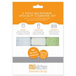 Microfiber Cleaning Set, 14 x 14-In., 3-Pc.