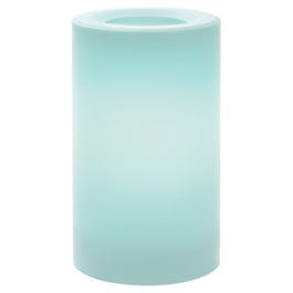 Indoor/Outdoor Candle, Blue, 3 x 5-In.