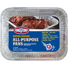 Aluminum Barbecue Pans, 4-Pk.