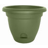 Planter, Plastic, Self-Watering, Green, 16-In.