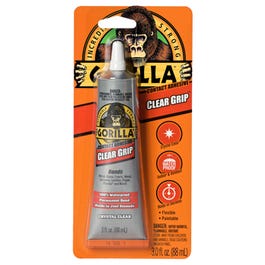 Clear Grip Adhesive, Clear, 3-oz.