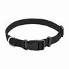 Dog Collar, Adjustable, Black Nylon, Quadlock Buckle, 1 x 18 to 26-In.