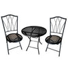 Avalon Bistro Set, Steel Frame, Black, 3-Pc.