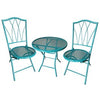 Avalon 3-Pc. Bistro Set, Steel Frame, Teal