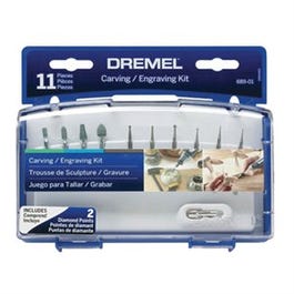 Carving/Engraving Mini Accessory Kit, 11-Pc.