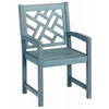 Portland Patio Arm Chair, Blue Distressed Hardwood