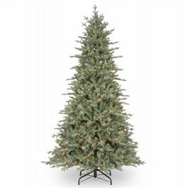 Artificial Pre-Lit Christmas Tree, 650 Clear Lights, Feel Real Buckingham Blue Spruce, 7.5-Ft.