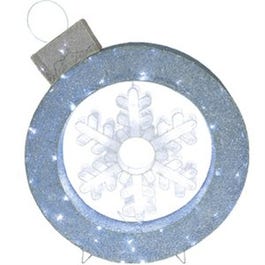 LED Christmas Outdoor Decoration, Fabric Mesh, Ornament/Snowflake, 36-In.