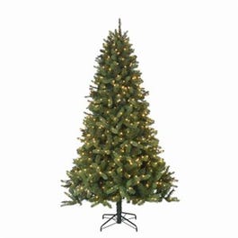 King Quick-Set Artificial Fir Tree, 500 Clear Lights, 7.5-Ft.