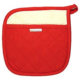 Potholder, Crimson Red, 100% Quilted Cotton