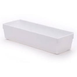 Plastic Drawer Organizer, White, 9 x 3 x 2-In.