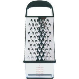 Good Grips Box Grater, With Container, Stainless Steel/Black