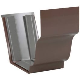 Gutter Slip Joint Connectors, Brown Aluminum, 5-In.