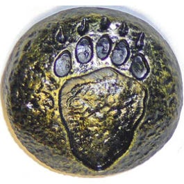 Bear Track Cabinet Knob, Bronzed Black