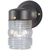 75-Watt Black Jelly Jar Wall Fixture