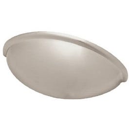 3-In. Satin Nickel Plain Cup Cabinet Pull