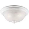 3-Light Flush Mount Ceiling White Fixture