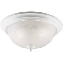 3-Light Flush Mount Ceiling White Fixture