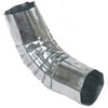 Corrugated Gutter Downspout Elbow, Round, Galvanized Steel, 3-In.