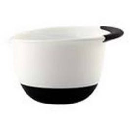 Mixing Bowl, White/Black Plastic, 1-1/2-Qts.