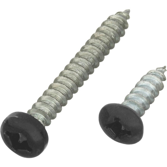 National 211 Steel Shelf Bracket Screw, Black (12-Pack)