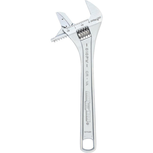 Channellock 10 In. Steel Adjustable Pipe Wrench with Extra Wide Reversible Jaw