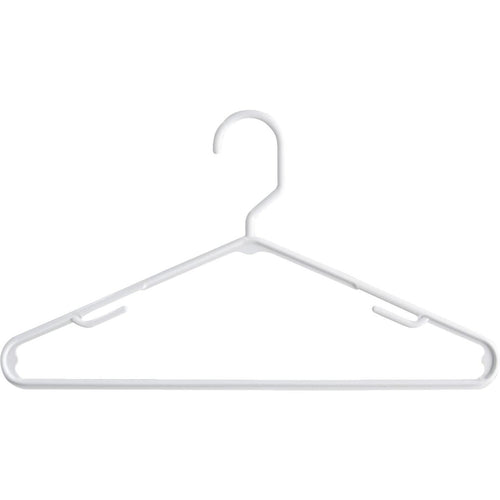 Homz Smart Solutions White Plastic Clothes Hanger (10-Pack)