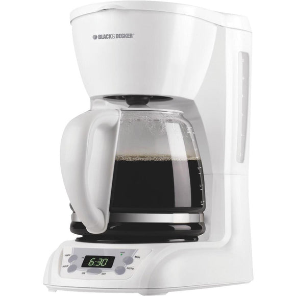 Black & Decker 12 Cup Programmable White Coffee Maker