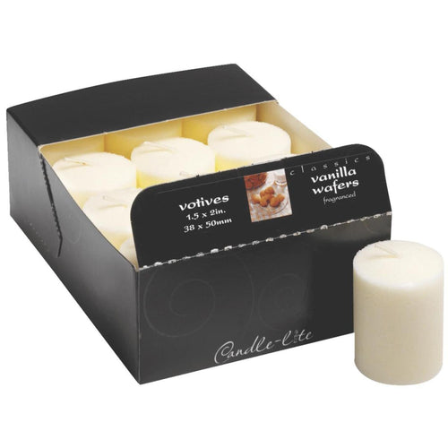 Candle-lite Essentials Classic White Linen Votive Candle