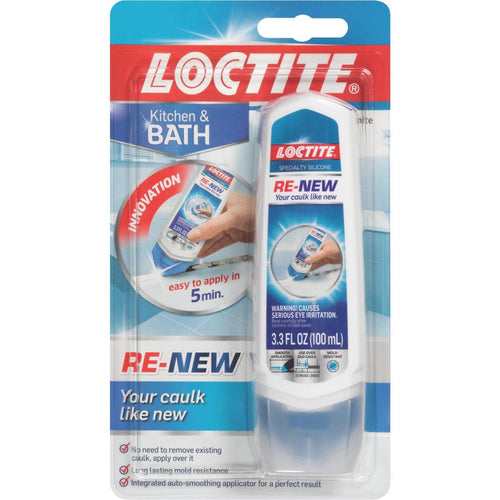 Loctite Re-New 3.3 Oz. Kitchen & Bath Silicone Sealant, White