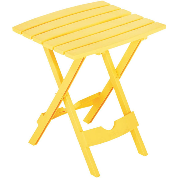 Adams Quik-Fold Yellow 15 In. x 17.5 In. Rectangle Resin Folding Side Table