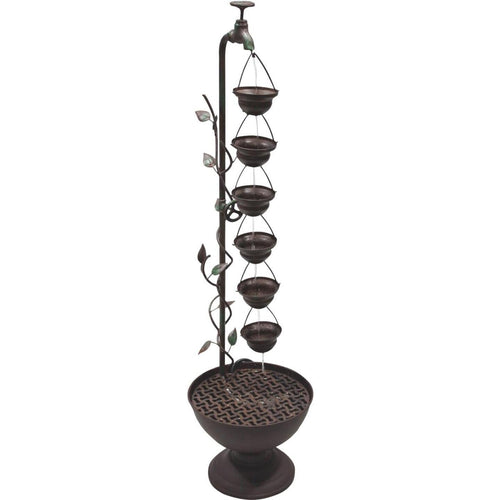 Alpine 11 In. W. x 38 In. H. x 10 In. L. Metal Hanging Cup Fountain