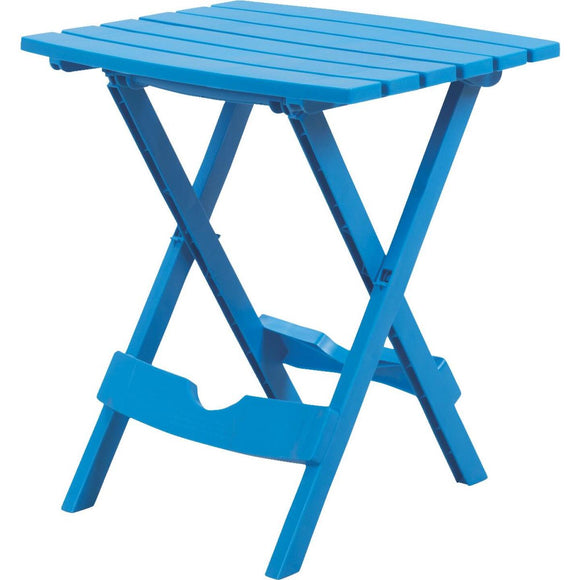 Adams Quik-Fold Blue 15 In. x 17.5 In. Rectangle Resin Folding Side Table